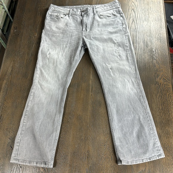 BUFFALO (DAVID BITTON)™️ 'KING-X SLIM BOOT STRETCH' Men's Size 40x32 Gray Jeans - Picture 2 of 10